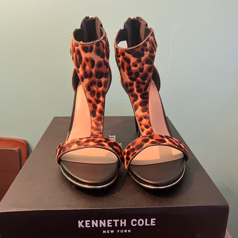 Sexy leopard  anklet heels!!! Never worn outside just tried on in the house